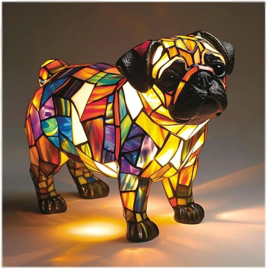 Lampka nocna LED GlowPaws 17 Cm z USB — elegancki portret psa