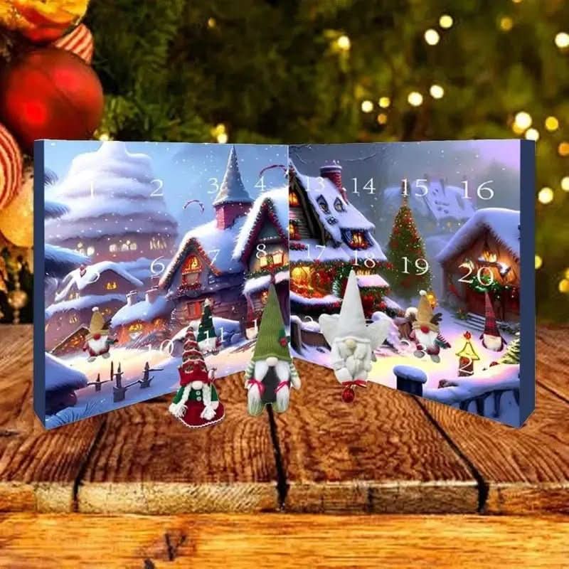 Gnomelyn 2025-adventskalender voor de feestdagen — 24 unieke handgemaakte kabouterfiguren
