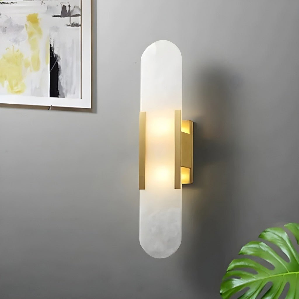 GoldArc led-wandlamp — tweekleurige afwerking in zwart en goud, eigentijds silhouet