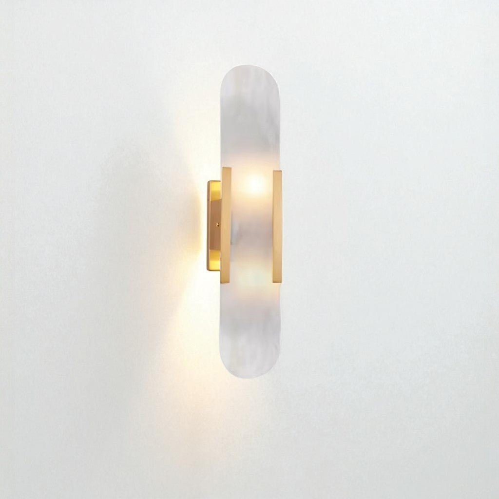 GoldArc led-wandlamp — tweekleurige afwerking in zwart en goud, eigentijds silhouet