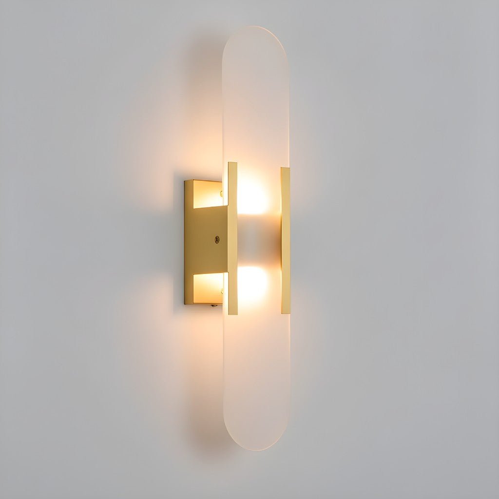 GoldArc led-wandlamp — tweekleurige afwerking in zwart en goud, eigentijds silhouet