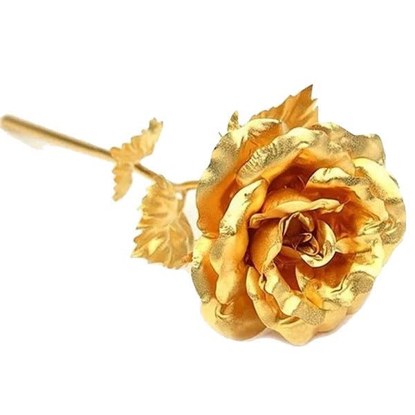 Rosa verdadeira artesanal GOLDEVA — recordação mergulhada em ouro rosa