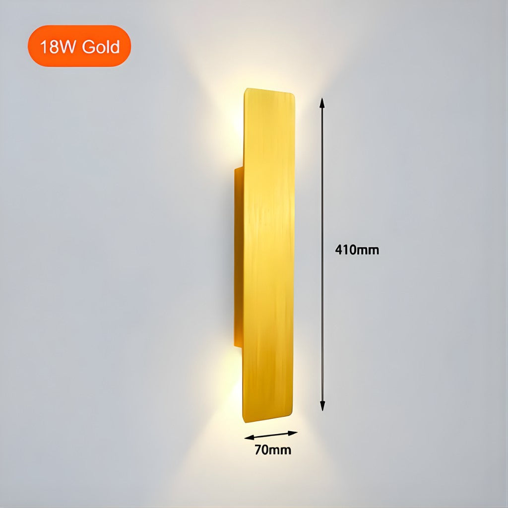 Applique moderna dorata a LED da esterno — alluminio impermeabile