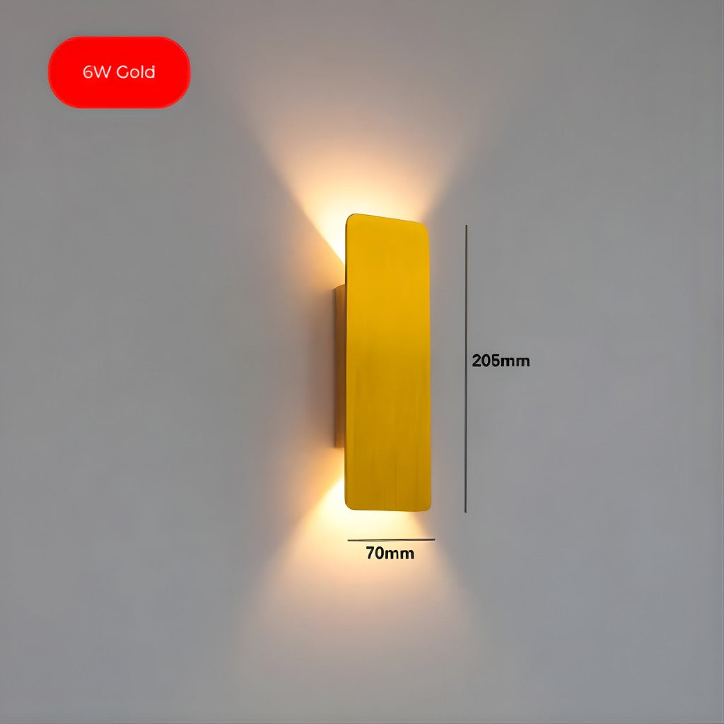 Applique moderna dorata a LED da esterno — alluminio impermeabile