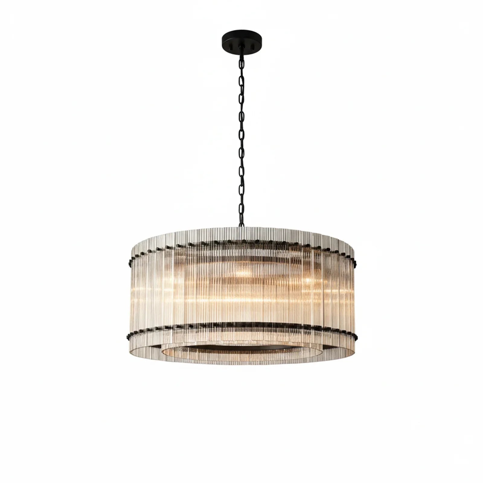Grand Tiered Chandelier with Fluted Glass Rod | wildoxy