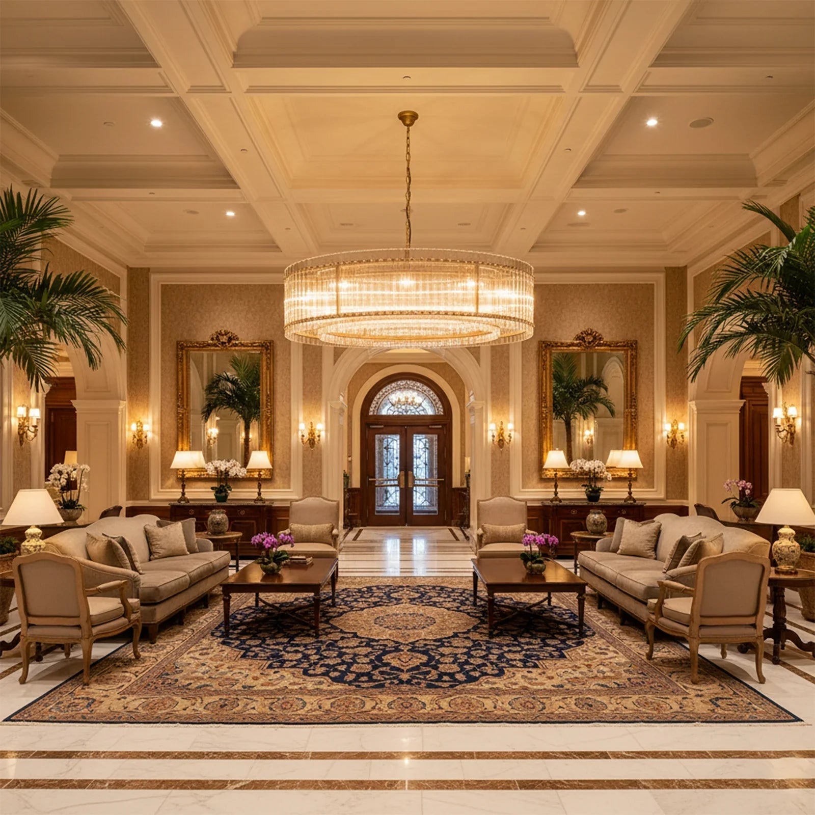 Grand Tiered Chandelier with Fluted Glass Rod | wildoxy