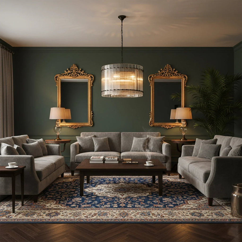 Grand Tiered Chandelier with Fluted Glass Rod | wildoxy