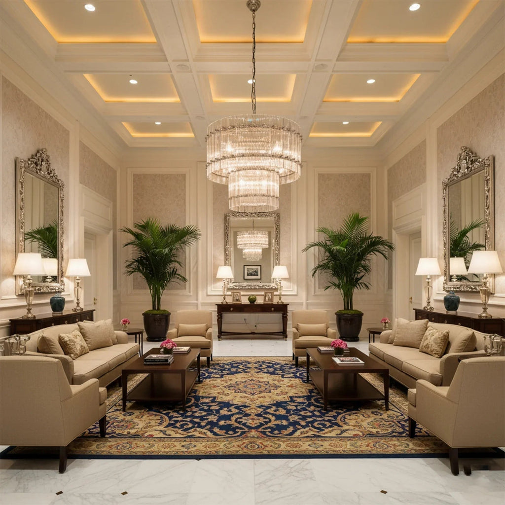 Grand Tiered Chandelier with Fluted Glass Rod | wildoxy
