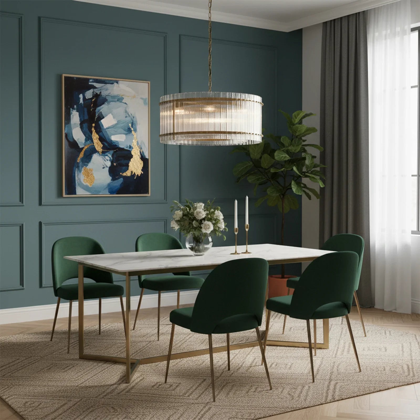 Grand Tiered Chandelier with Fluted Glass Rod | wildoxy