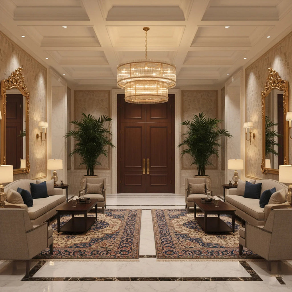 Grand Tiered Chandelier with Fluted Glass Rod | wildoxy