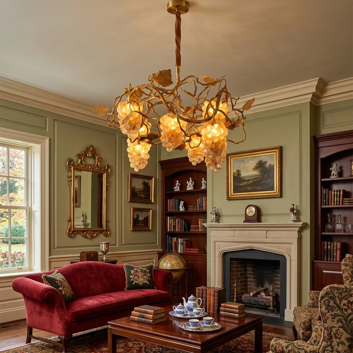 Grapevine Cluster Glass Chandelier | wildoxy
