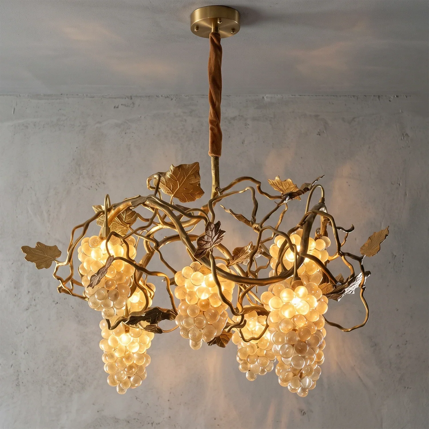 Grapevine Cluster Glass Chandelier | wildoxy