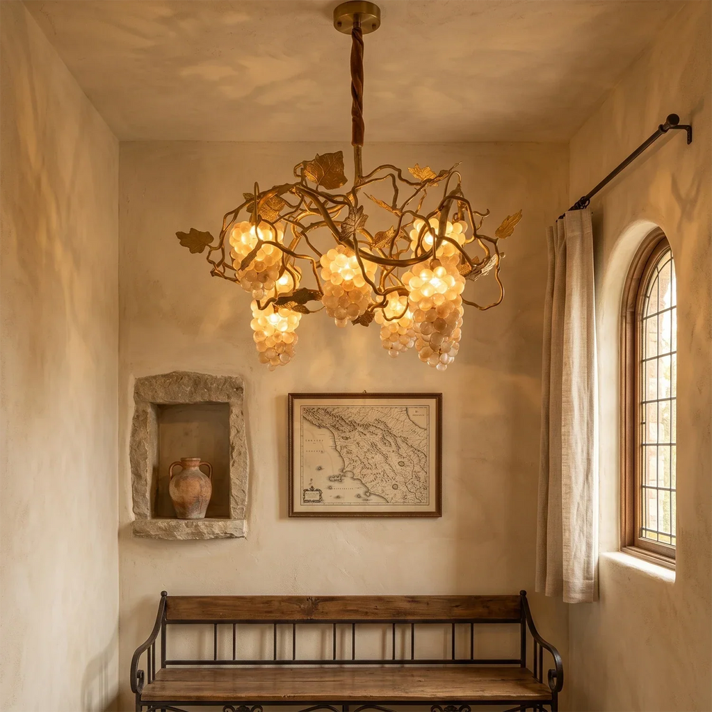 Grapevine Cluster Glass Chandelier | wildoxy