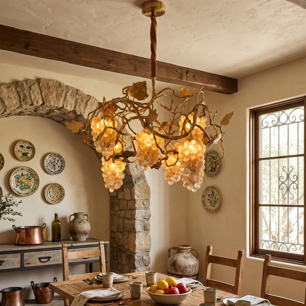 Grapevine Cluster Glass Chandelier | wildoxy
