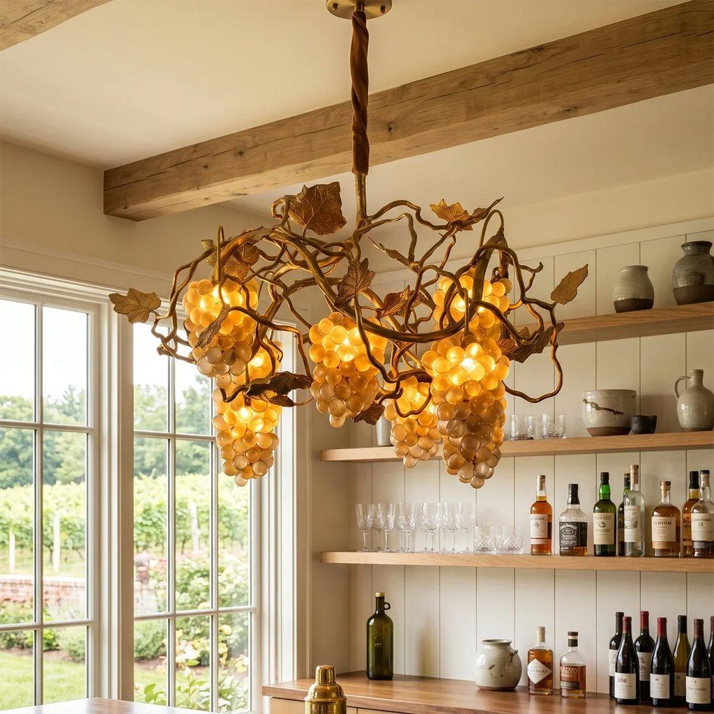 Grapevine Cluster Glass Chandelier | wildoxy