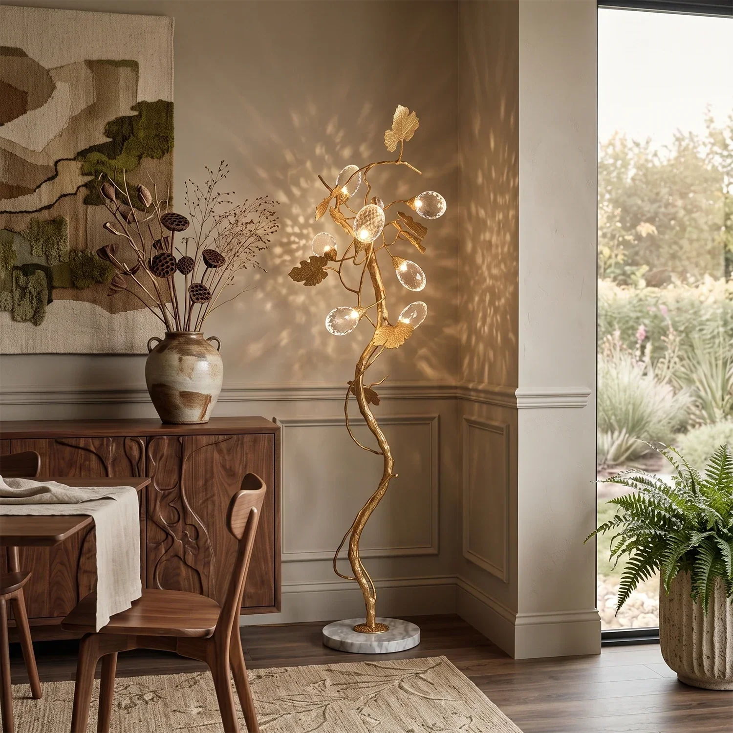 Grapevine Sculptural Glass Floor Lamp | wildoxy