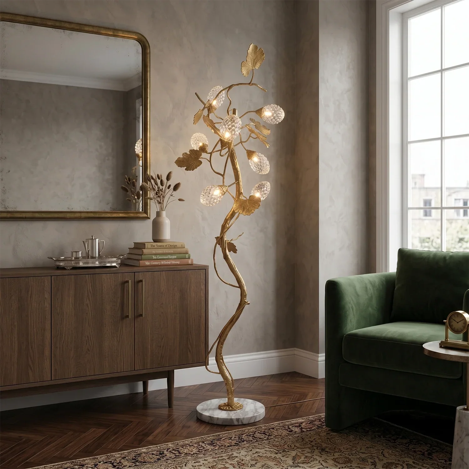 Grapevine Sculptural Glass Floor Lamp | wildoxy