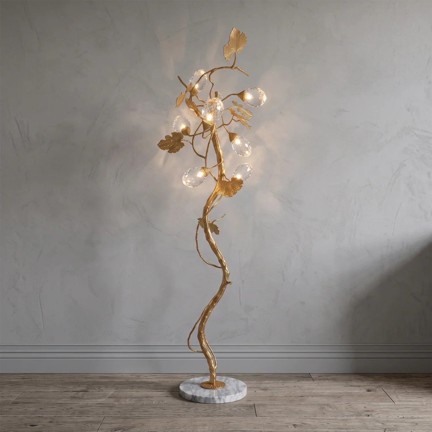 Grapevine Sculptural Glass Floor Lamp | wildoxy