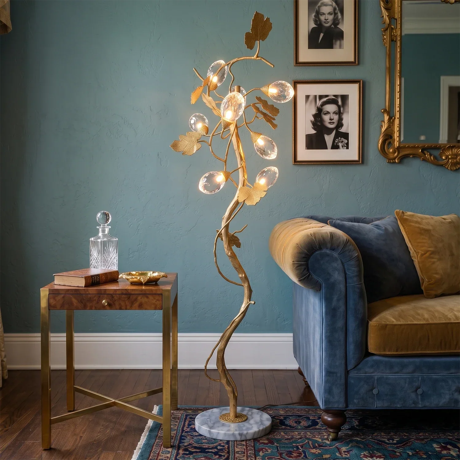 Grapevine Sculptural Glass Floor Lamp | wildoxy