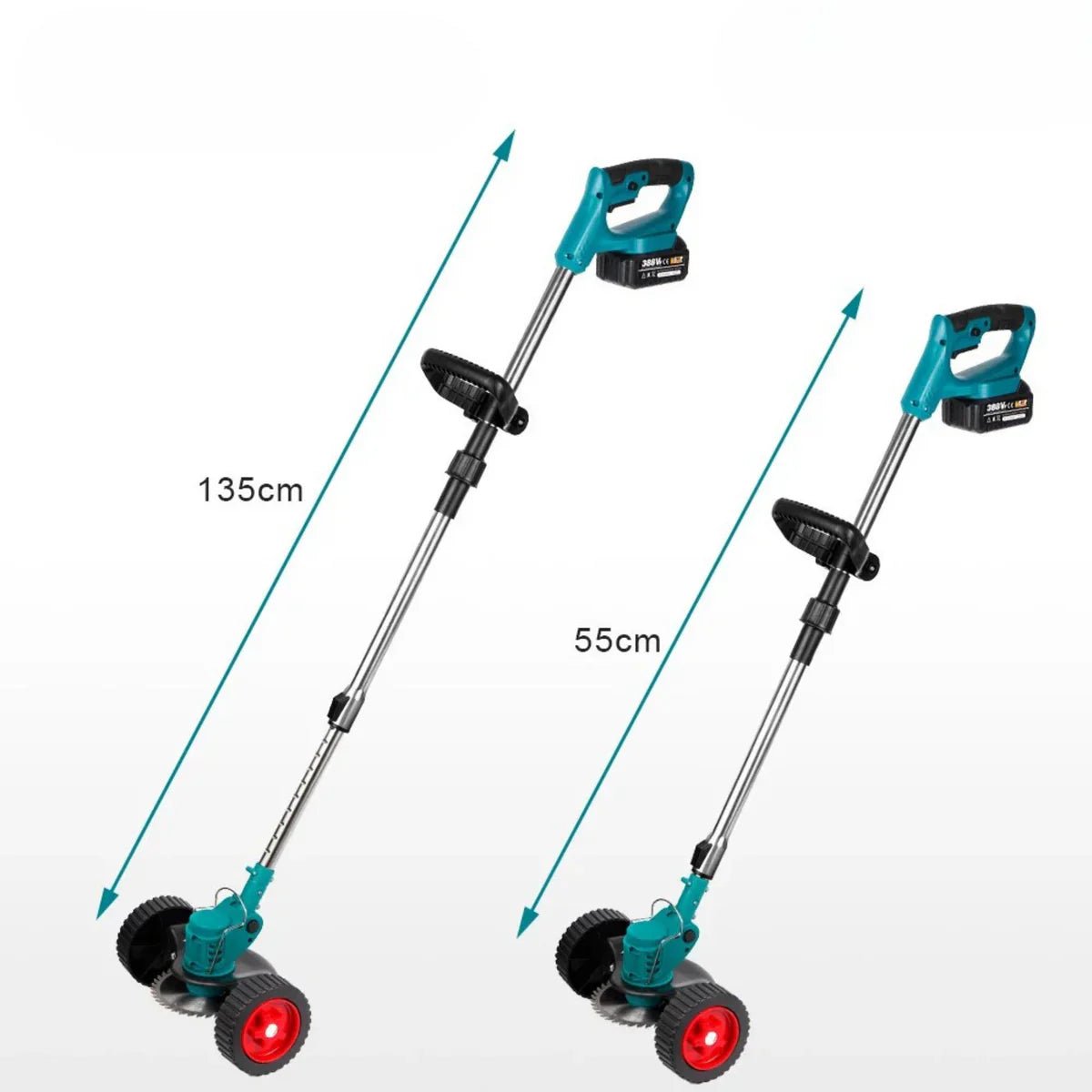 Grassroll 36V Cordless Trimmer — Ergonomic Handle, Foldable Frame