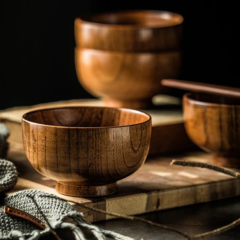 Greenfeast milieuvriendelijke houten kom — natuurlijke houtnerf