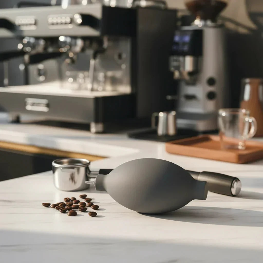 Grindjet luftblåsare – verktyg för borttagning av kaffesump och rester