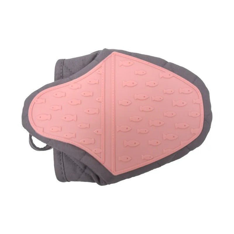 Gripfin ovenwant in de vorm van een vis — hittebestendig, antislipgrip