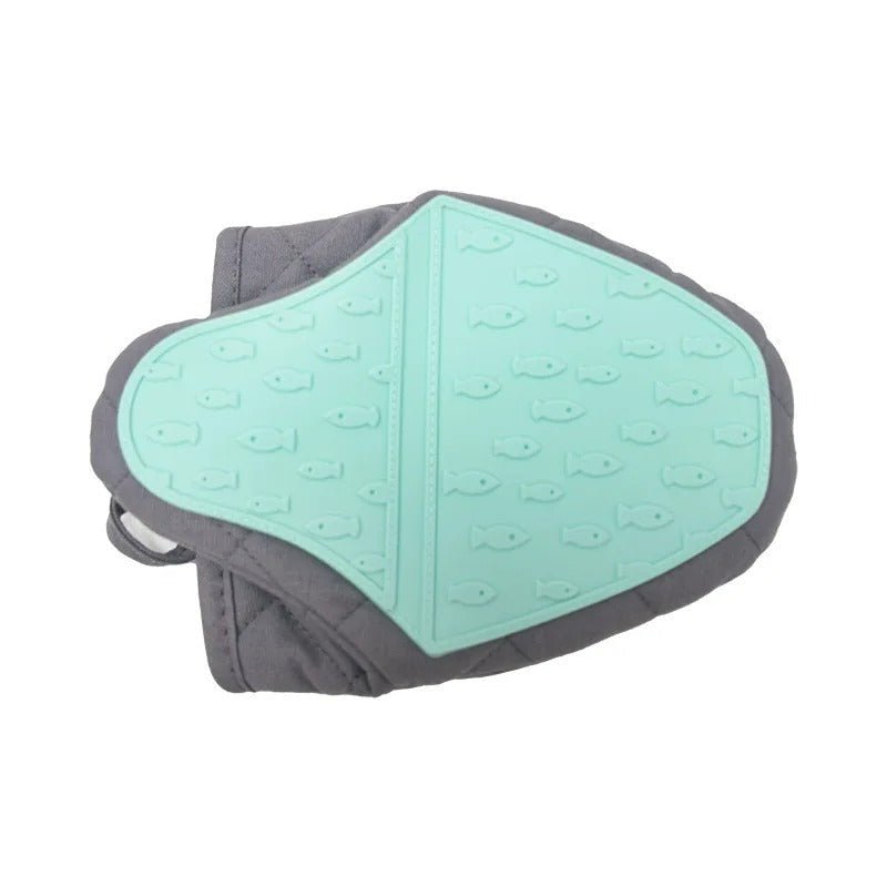 Gripfin ovenwant in de vorm van een vis — hittebestendig, antislipgrip