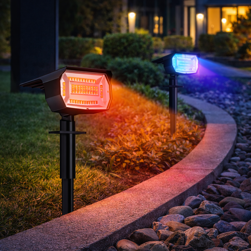 Grovelux solarlampen voor de tuin — instelbare helderheid, snoerloos ontwerp