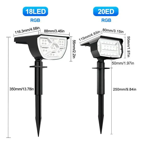 Grovelux solarlampen voor de tuin — instelbare helderheid, snoerloos ontwerp