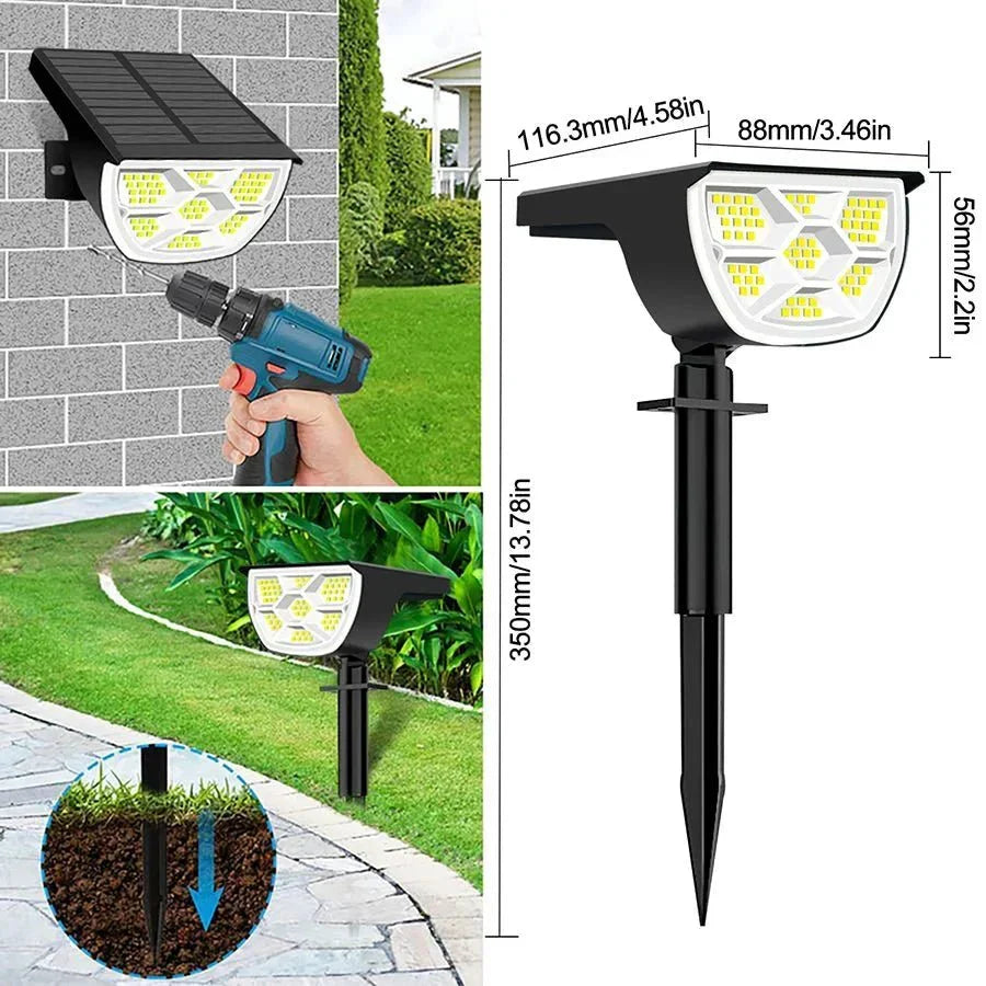 Grovelux solarlampen voor de tuin — instelbare helderheid, snoerloos ontwerp