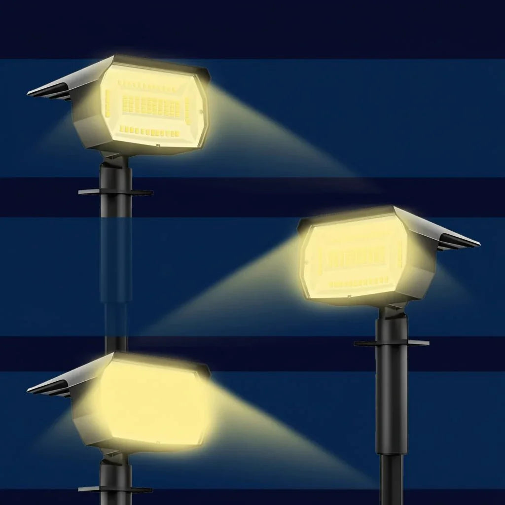 Grovelux solarlampen voor de tuin — instelbare helderheid, snoerloos ontwerp