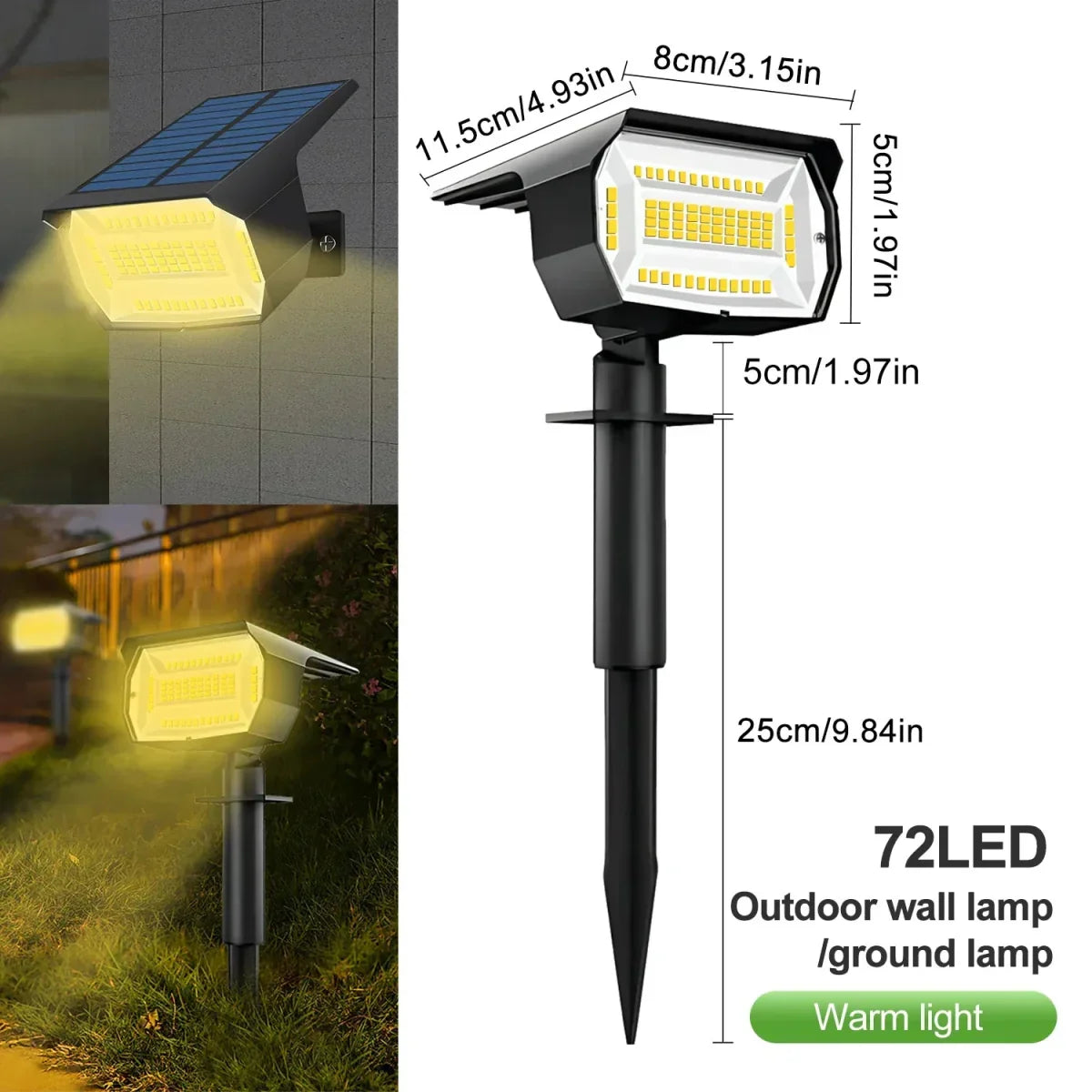 Grovelux solarlampen voor de tuin — instelbare helderheid, snoerloos ontwerp