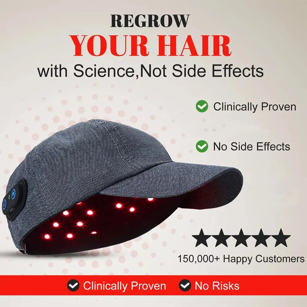 HairNova ScalpCalm infrarood-LED-cap — gerichte roodlichttherapie voor haargroei