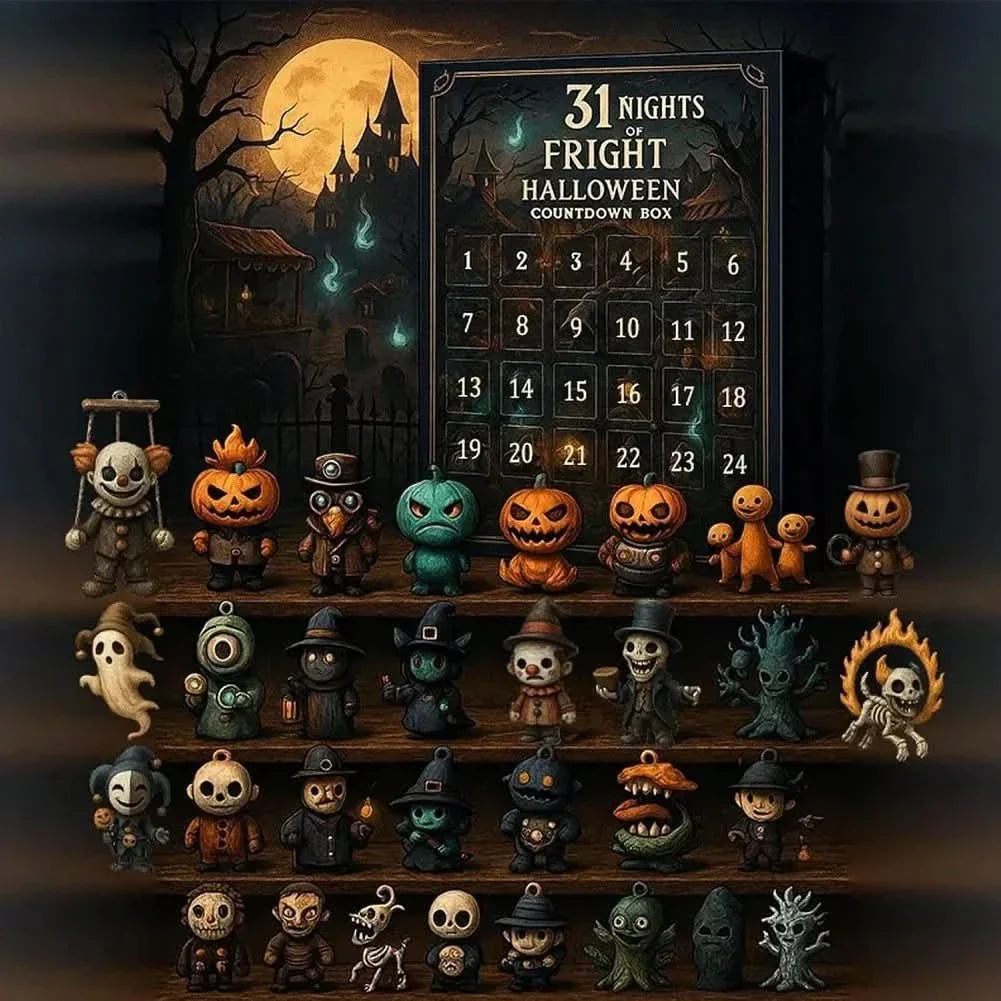 Halloween 31-Day Advent Calendar Box — Daily Collectible Figurine Reveal
