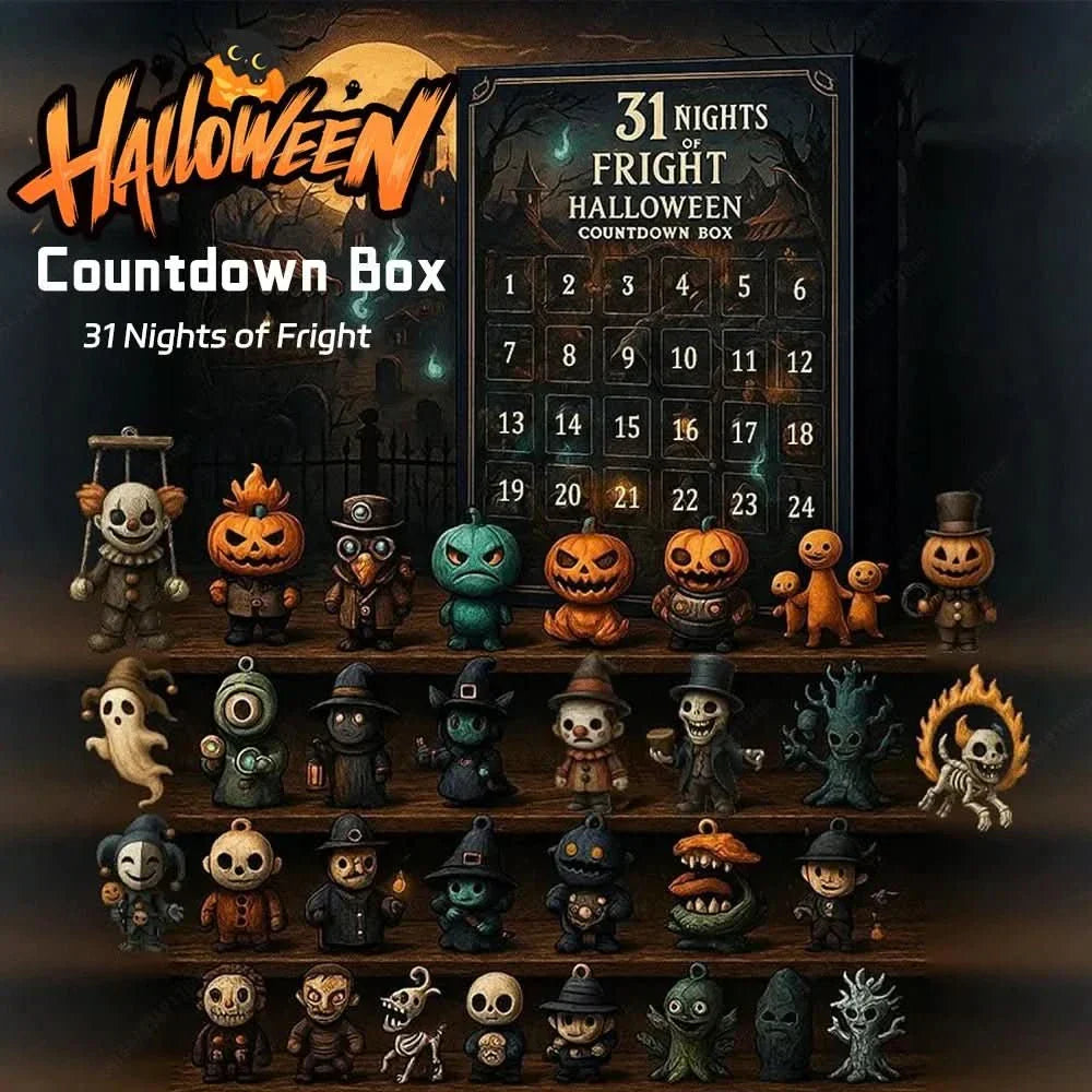 Halloween 31-Day Advent Calendar Box — Daily Collectible Figurine Reveal