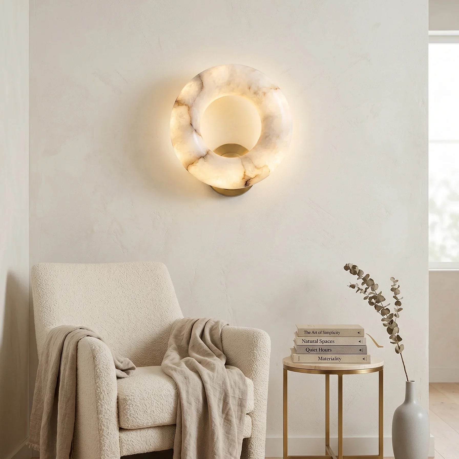 Halo Alabaster Wall Sconce | wildoxy