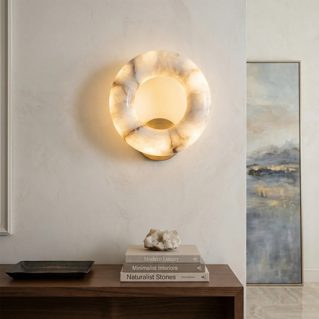 Halo Alabaster Wall Sconce | wildoxy