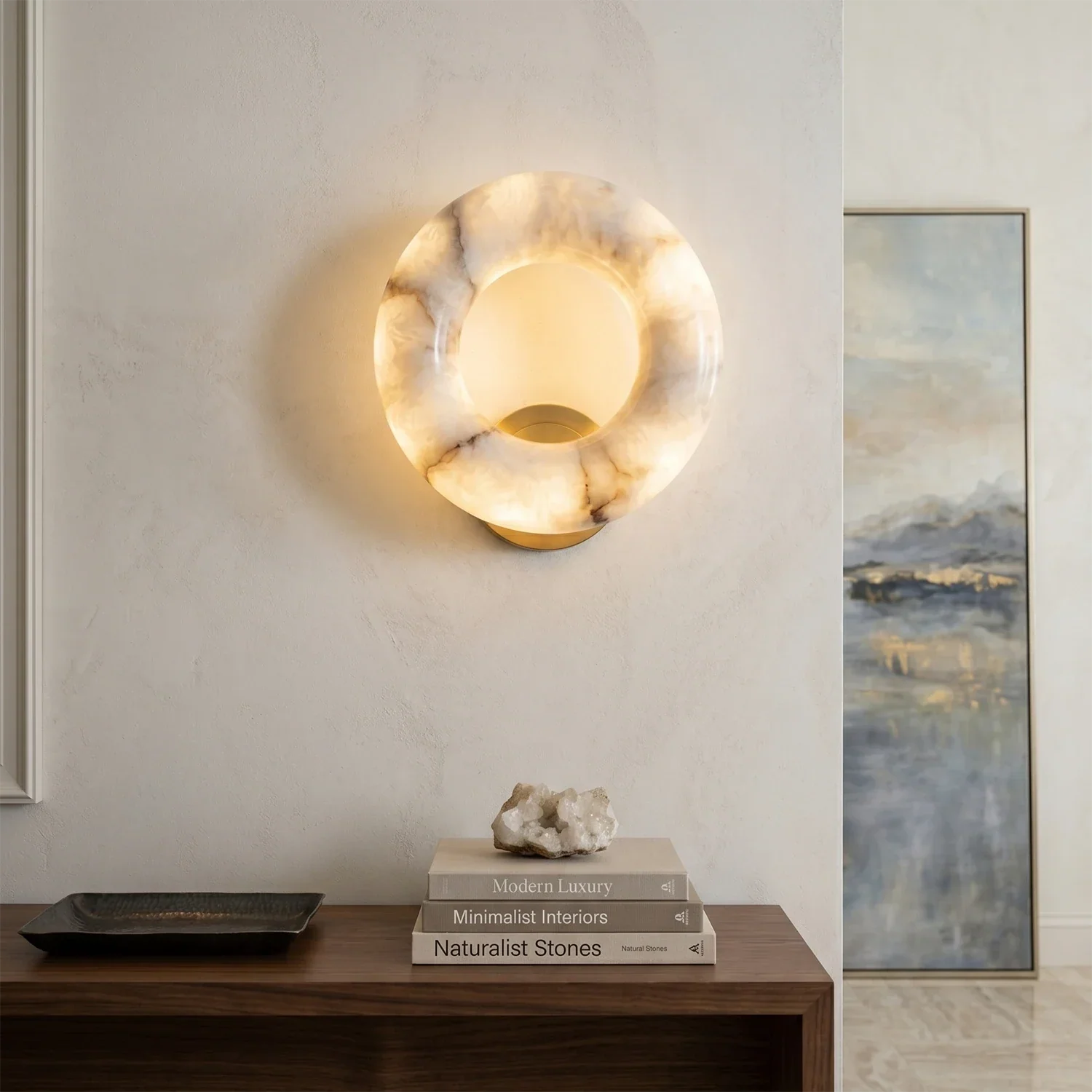 Halo Alabaster Wall Sconce | wildoxy