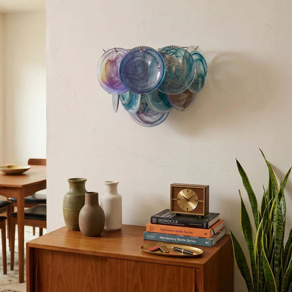 Hand-Blown Disc Glass Wall Lamp | wildoxy
