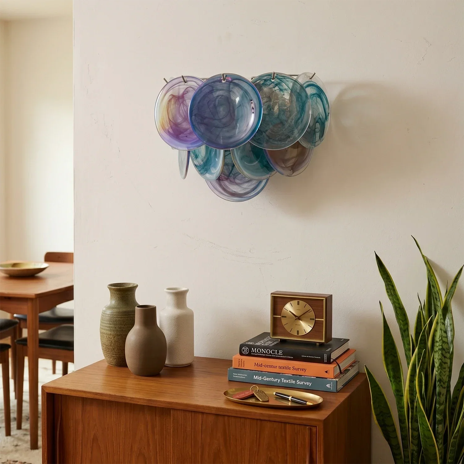 Hand-Blown Disc Glass Wall Lamp | wildoxy