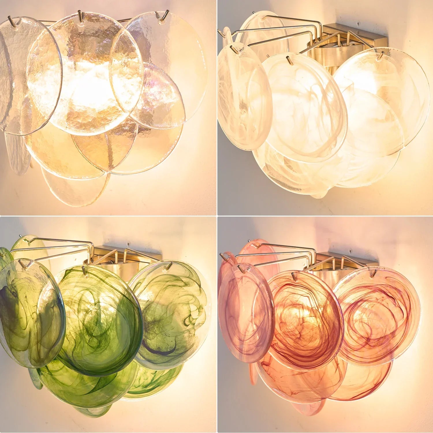 Hand-Blown Disc Glass Wall Lamp | wildoxy