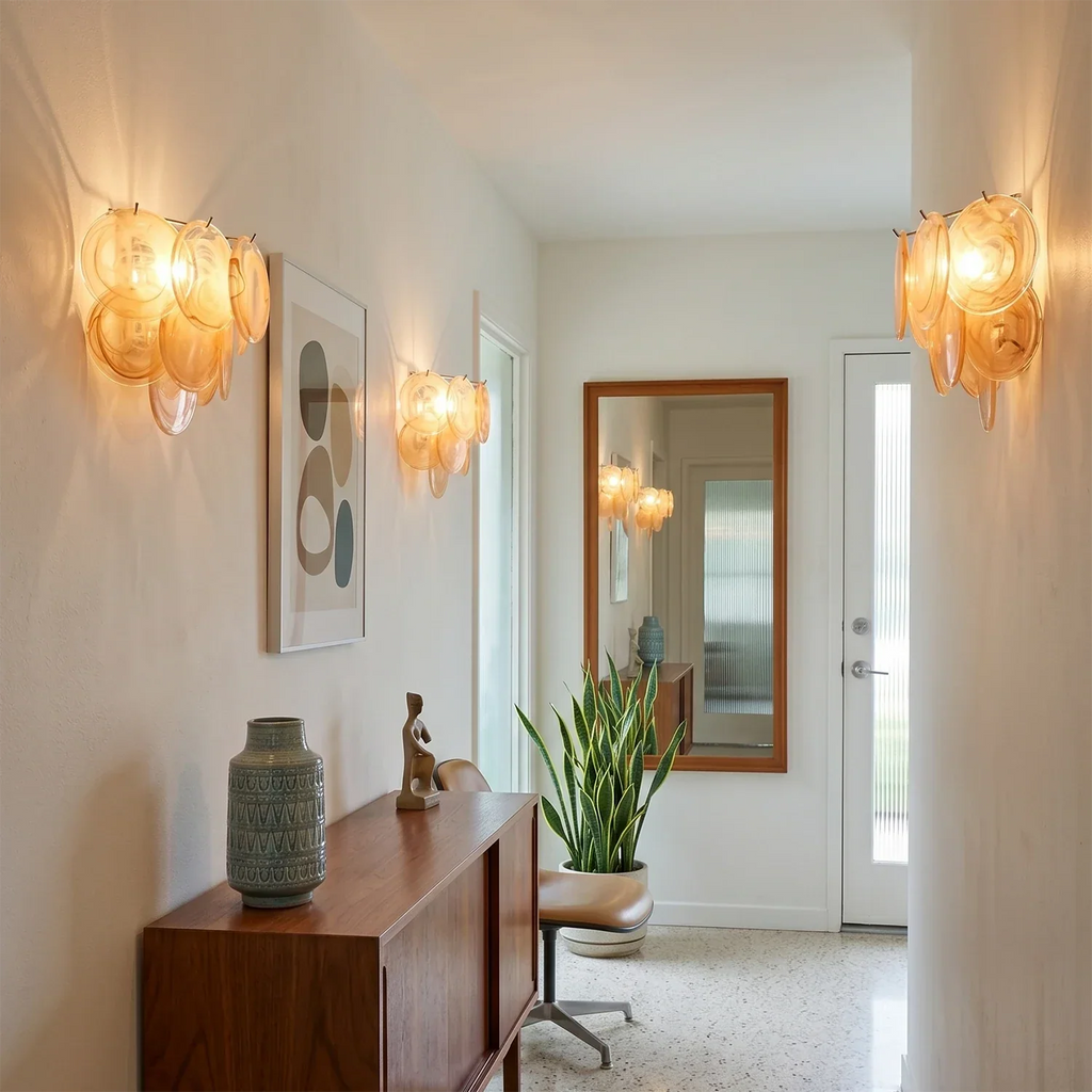 Hand-Blown Disc Glass Wall Lamp | wildoxy