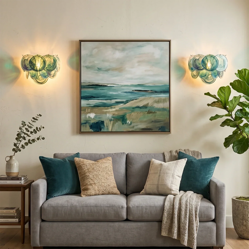 Hand-Blown Disc Glass Wall Lamp | wildoxy