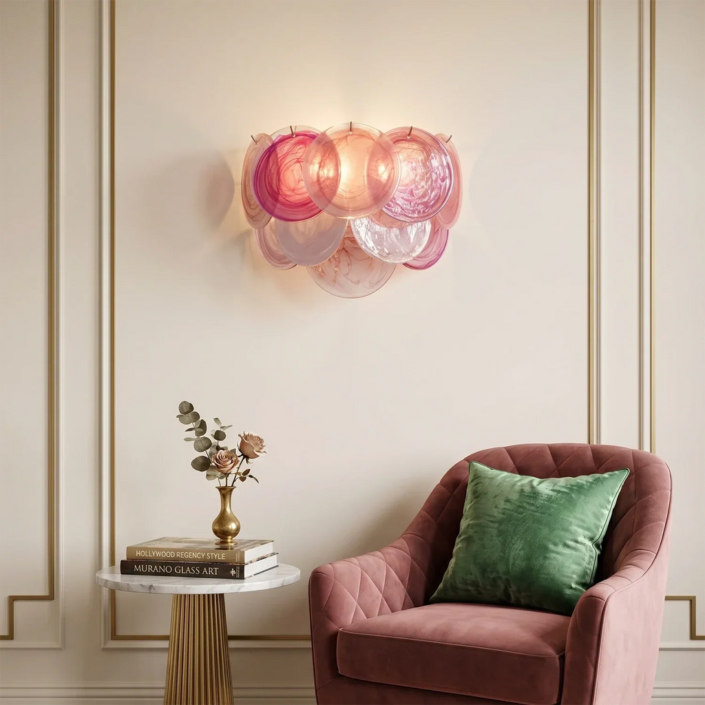 Hand-Blown Disc Glass Wall Lamp | wildoxy