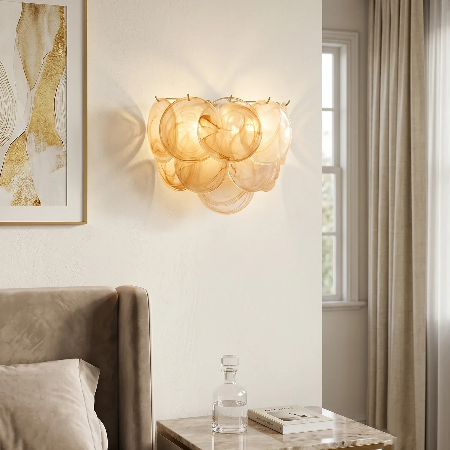 Hand-Blown Disc Glass Wall Lamp | wildoxy