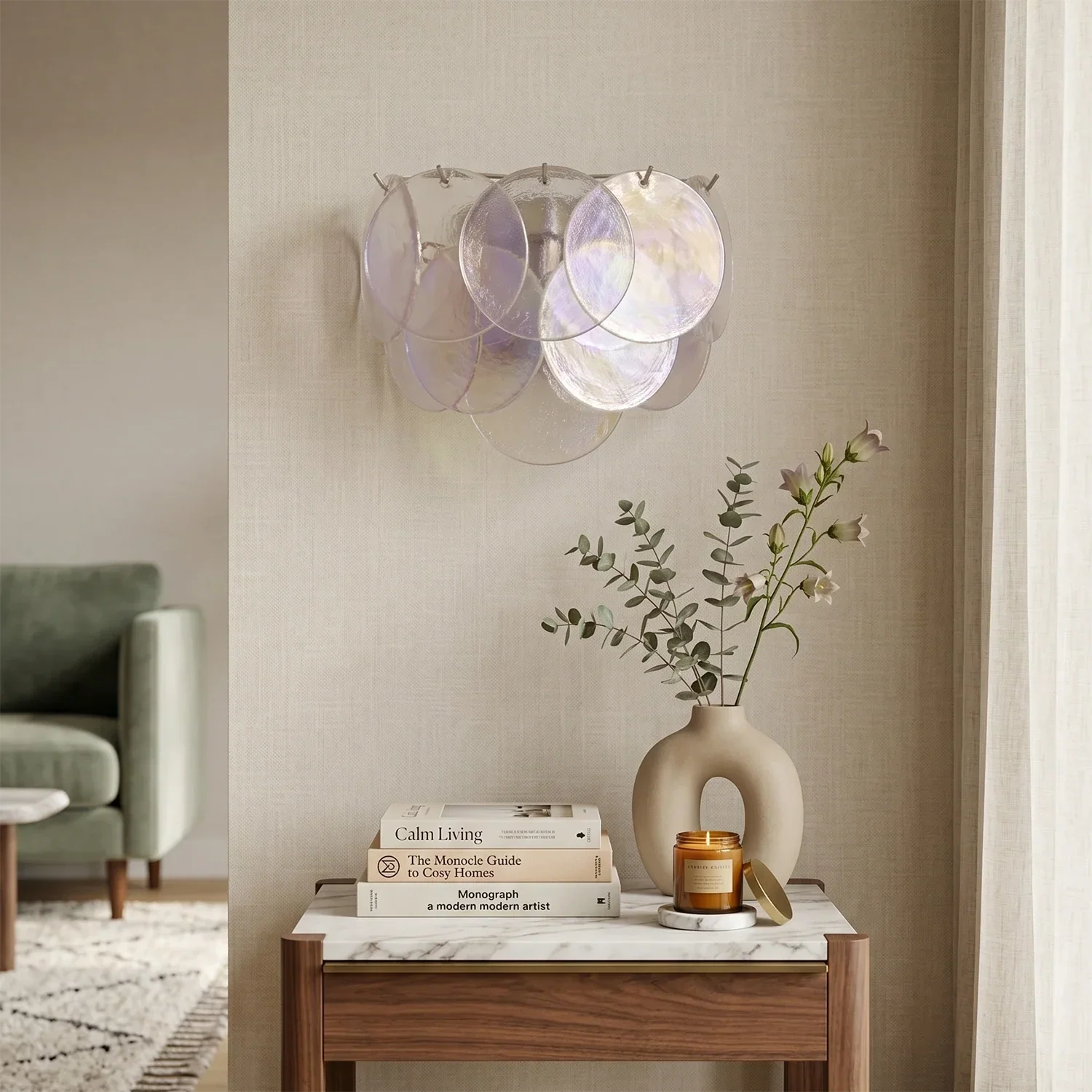 Hand-Blown Disc Glass Wall Lamp | wildoxy