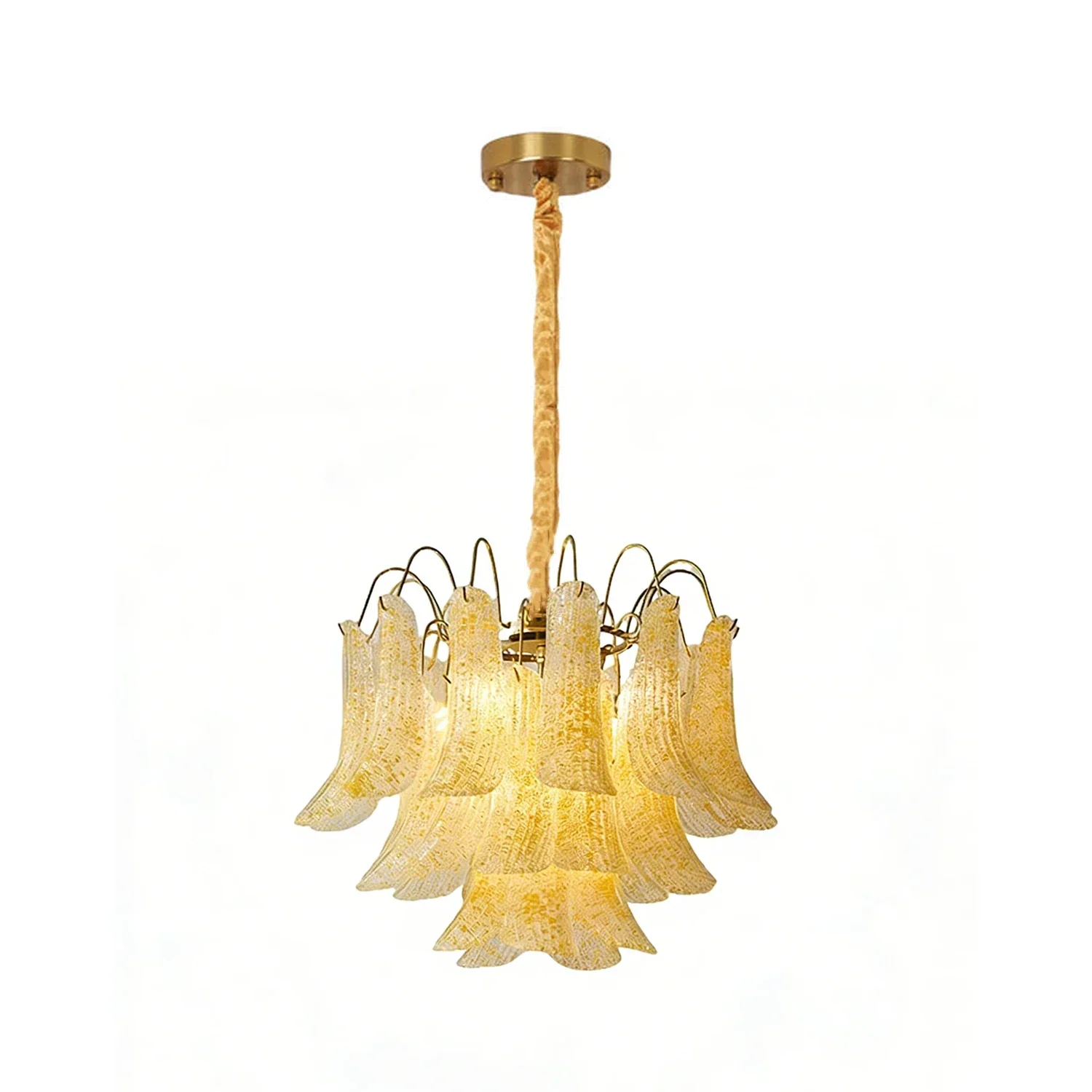 Hand-blown Wave Point Murano Glass Chandelier | wildoxy