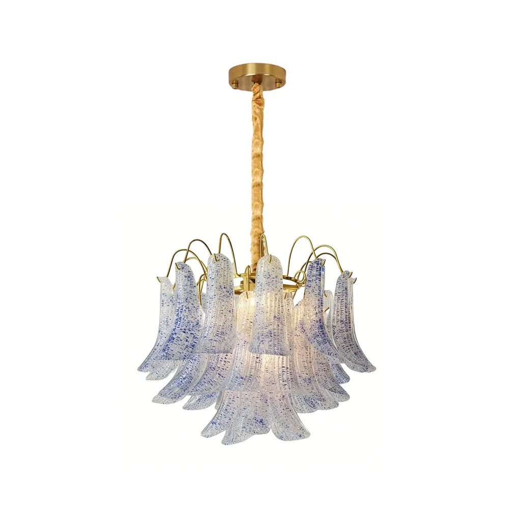 Hand-blown Wave Point Murano Glass Chandelier | wildoxy