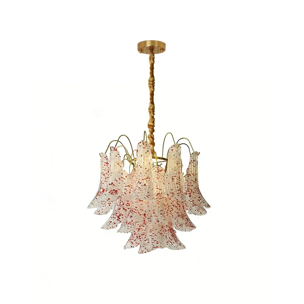 Hand-blown Wave Point Murano Glass Chandelier | wildoxy